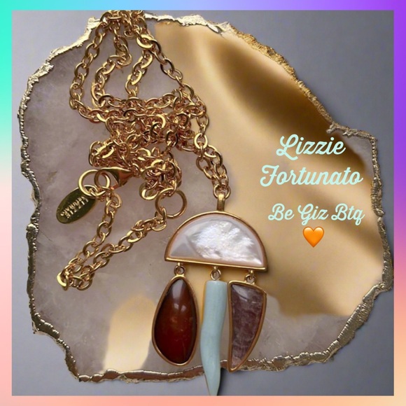 Lizzie Fortunato Mother of Pearl & Multi-Stone City of Rocks Pendant Necklace - Picture 1 of 8